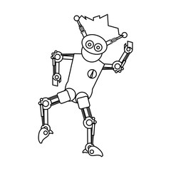 robot toy funny icon vector illustration graphic design