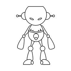 robot toy cartoon icon vector illustration graphic design