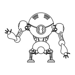 robot toy funny icon vector illustration graphic design