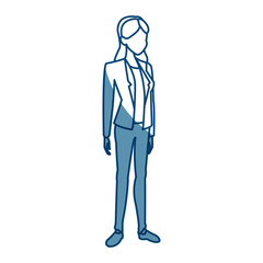 young woman casual clothes cartoon vector illustration