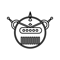 robot toy funny icon vector illustration graphic design
