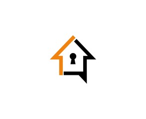 Fototapeta na wymiar House lock logo