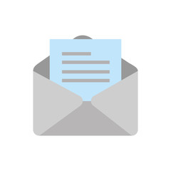 envelope icon over white background. vector illustration