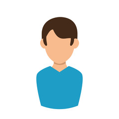 avatar man icon over white background. vector illustration