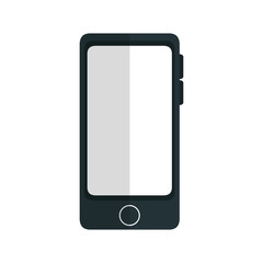smartphone device icon over white background. vector illustration