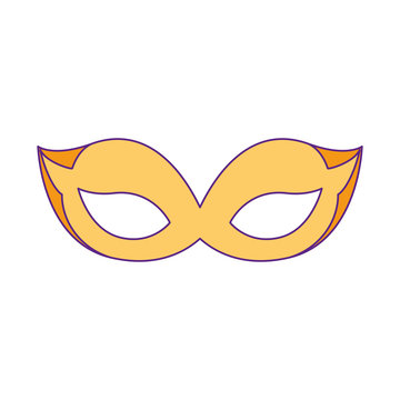 carnival mask icon over white background. vector illustration