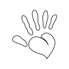 Human hand silhouette icon vector illustration graphic design