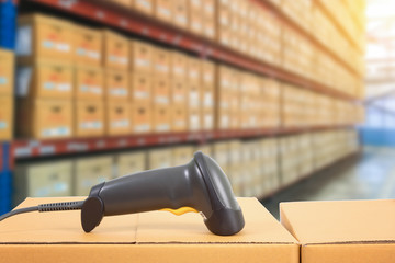 barcode scanner in warehouse