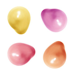 Liquid color samples on white