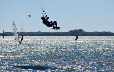Man Kite Surfing