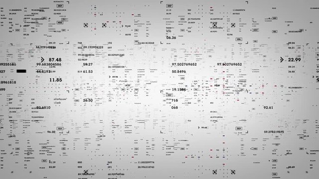 Micro Data White - Data and information passing through cyberspace. All clips are available in multiple color options. All clips loop seamlessly.