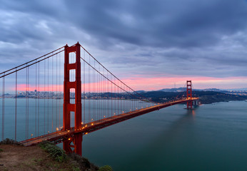 Fototapeta na wymiar Golden Gate bridge in the early morning, San Francisco, California