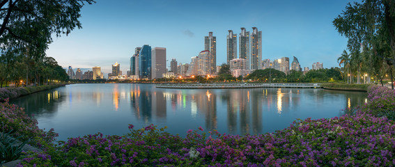 Scenic View Of Illuminated City At Night