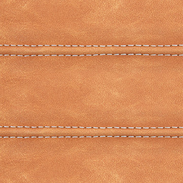 stitched leather background brown colour