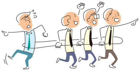 意見が通らないビジネスマン