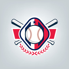 Vector of Baseball sport team logo design