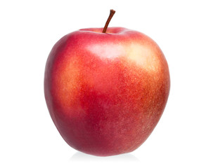 Red ripe apple isolated on white background