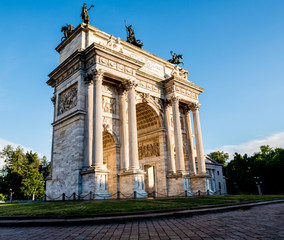 Fototapeta na wymiar Arch De Peace, Milan