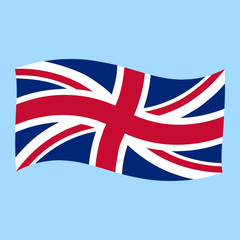 UK - Union Jack -  flag flying vector illustration