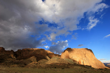 Fototapeta na wymiar Beautiful landscape at Piedra Parada, Chubut valley, along route 12, Chubut Argentina