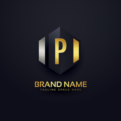 premium letter P logo design template
