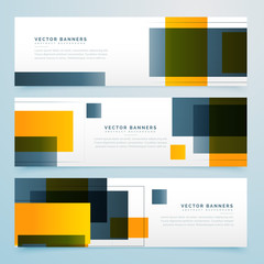 abstract geometric banner design collection