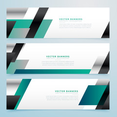 Fototapeta premium modern business style banners set in geometric shapes
