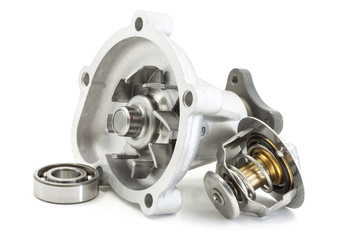 Water pump for car isolated on white