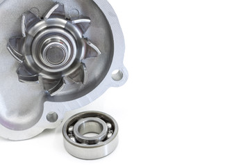 Water pump for car isolated on white