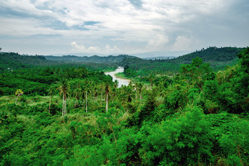 Compostela valley with river view