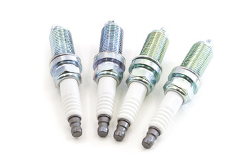 Ignition plug isolated on white, automotive part