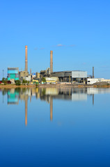 Fototapeta na wymiar Cement factory in Krichev, Belarus