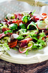 salad with beef