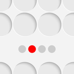 Vector Circle Wallpaper with Copy Space. White Minimal Graphic Design