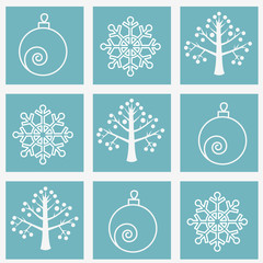Seamless background for winter and christmas theme. Vector illustration.