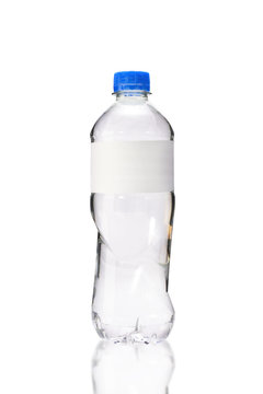 Bottle of drinking water isolated on white background with cilpping path.