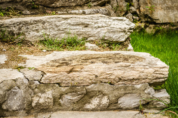 The stairs in the old monastery 