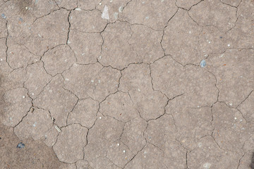 Cracks on the ground