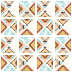 Abstract square tile seamless pattern.