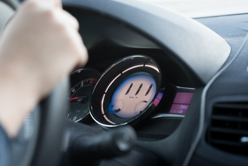 speedometer in the car