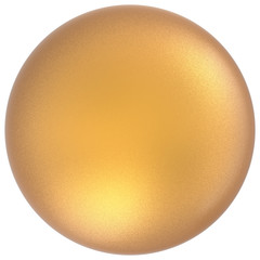 Yellow sphere round button ball basic matted golden circle geometric shape solid figure simple minimalistic atom single drop object blank balloon icon design element. 3D illustration isolated