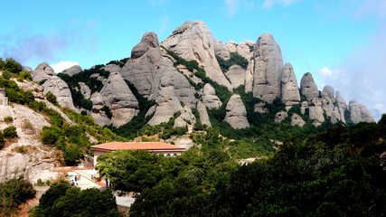 Mountains near the Montserrat Abbey