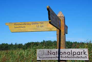 trail sign nearby the lighthouse, of 