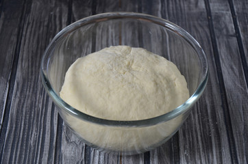 Process of preparation of the dough. Ingredients for the dough.