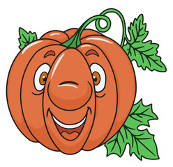 Fresh pumpkin cartoon