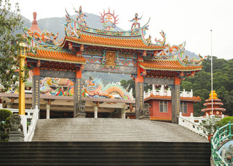 The Architecture in Wenwu Temple located at Sun Moon Lake, Taiwan