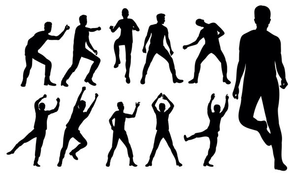 silhouette guy dance collection