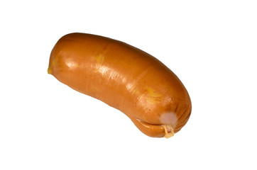 Fresh sausage isolated on white