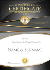 Certificate or diploma retro design 