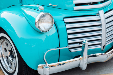 Headlight of old car